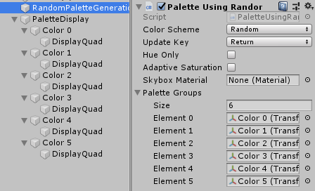 Sorting colors using the Unity hierarchy window